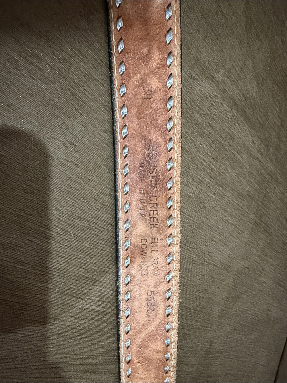 Brush Creek Western Belt - Leather Belt with Decorative Stitching
